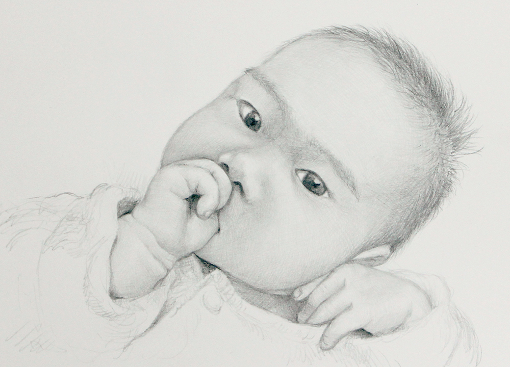 鉛筆デッサン（赤ちゃん）